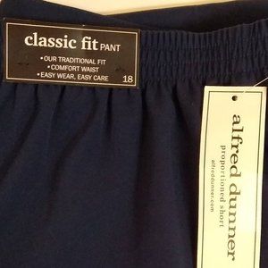 NWT Alfred Dunner Size 18 S Classic Pant with Comfort Waist, Easy Wear Easy Care